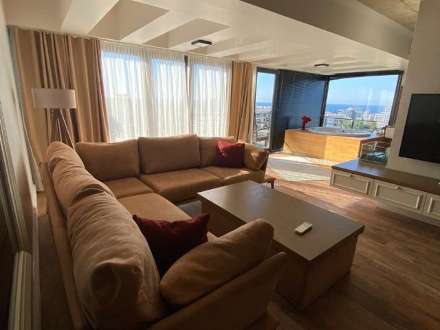 Luxury 1+0 Apartment for Rent with Full Furniture, Mountain-Sea View Jacuzzi in Kyrenia ** 