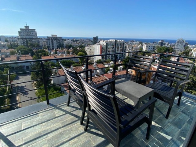 Luxury 1+0 Apartment for Rent with Full Furniture, Mountain-Sea View Jacuzzi in Kyrenia ** 