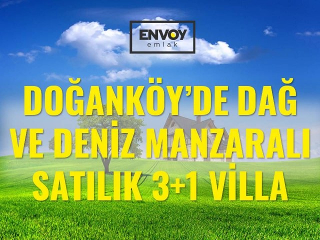 Doğanköy'de Dağ ve Deniz Manzaralı Satılık 3+1 Villa