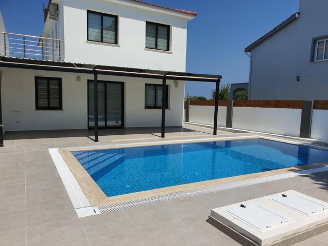 Dag View 3+1 Twin Villa with Private Pool + Fully Furnished for Sale in Edremit 