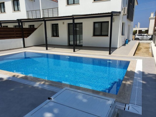 Mountain Views in Alsancak 3+1 Twin Villa with Private Pool for Rent