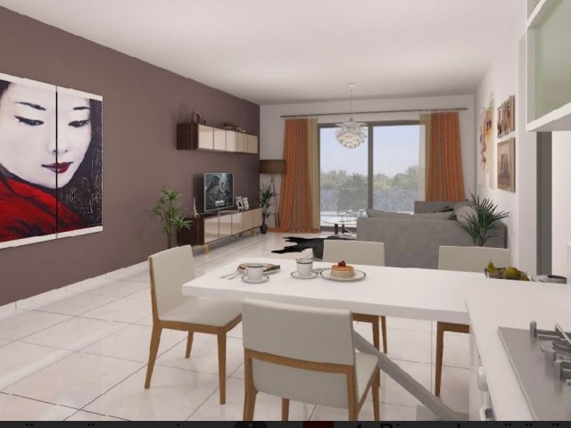  1+1 Duplex Apartments for Sale in Dogankoy with Communal Pool