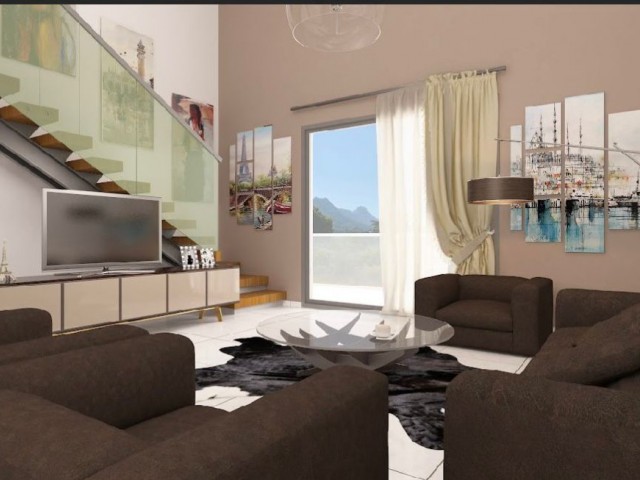 آپارتمان 1+1 دوبلکس با استخر مشترک برای فروش در دوغانکوی