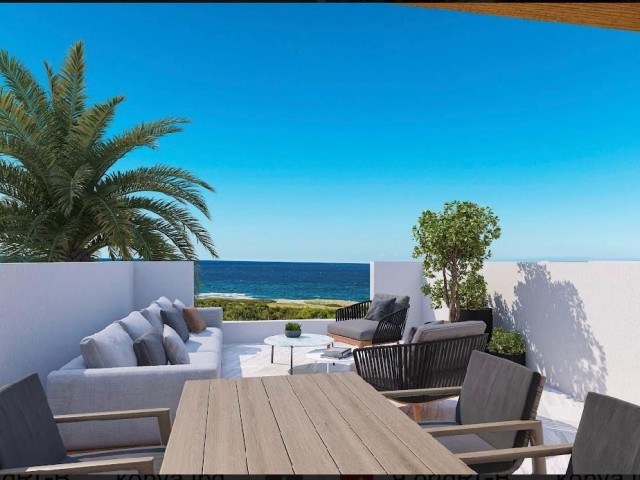 Bungalows, Apartments and Dublex Penthouse for Sale in a Magnificent Site Located 300 m from the Sea in Esentepe