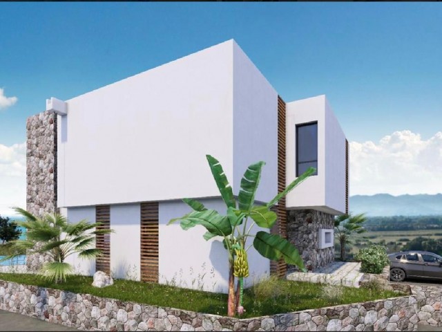 4+1 Villas for Sale with Sea View in Esentepe Region
