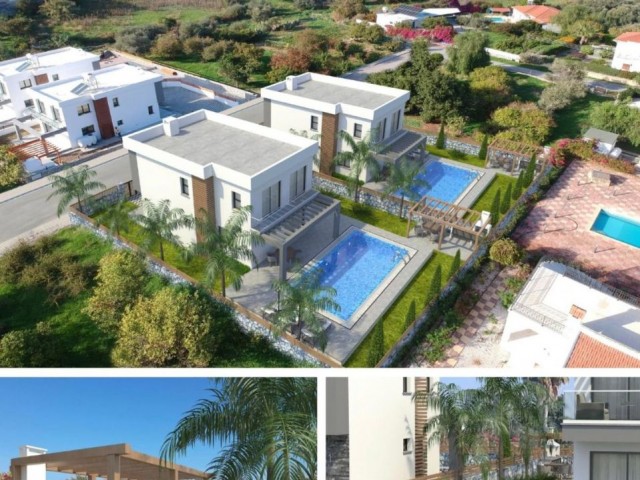 A Total of 2 Detached Villas with Mountain and Sea Views in Kyrenia Alsancak Region