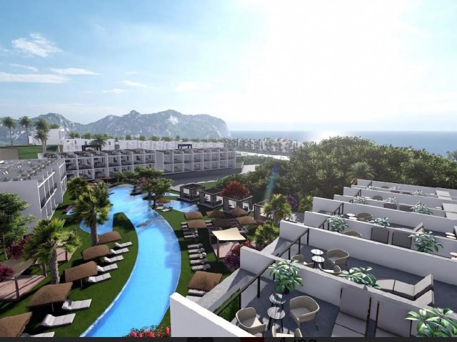 1+0 Studio Apartments in a Modern Complex with Spectacular Views in Esentepe