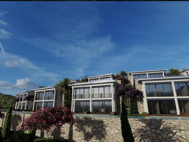 1+1 Apartments and 2+1; 3+1 Villas for Sale in a Modern Complex with Spectacular Sea and Mountain Views in Esentepede