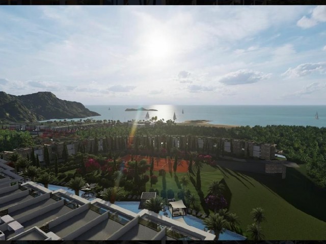 1+1 Apartments and 2+1; 3+1 Villas for Sale in a Modern Complex with Spectacular Sea and Mountain Views in Esentepede