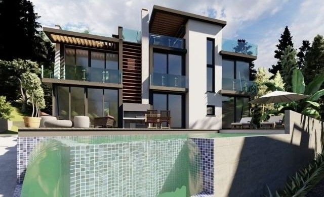 Magnificent Villas with 4+1 Smart Home System and Private Pool for Sale in Yeşiltepe