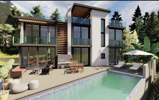 Magnificent Villas with 4+1 Smart Home System and Private Pool for Sale in Yeşiltepe