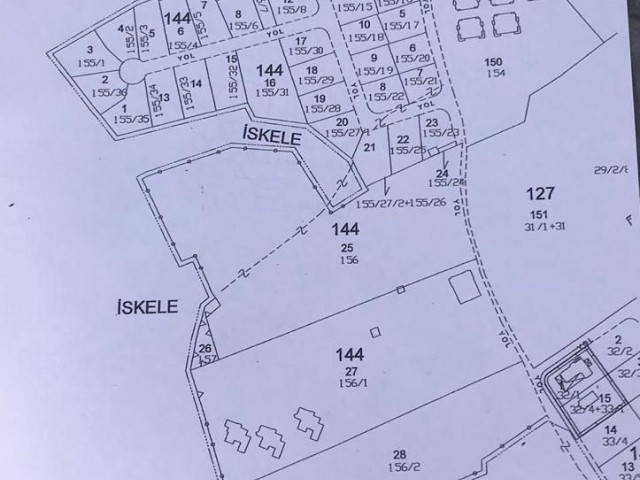 Grundstücke zum Verkauf in Iskele 9 Häuser mit vollem Meerblick (4 oder 6 oder 24 Grundstücke stehen zum Verkauf)