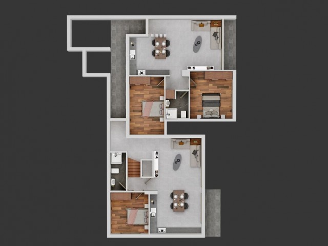 2 Bedroom Flats with Best Prices for Launch Special Cash Sales Price in Küçük Kaymaklı