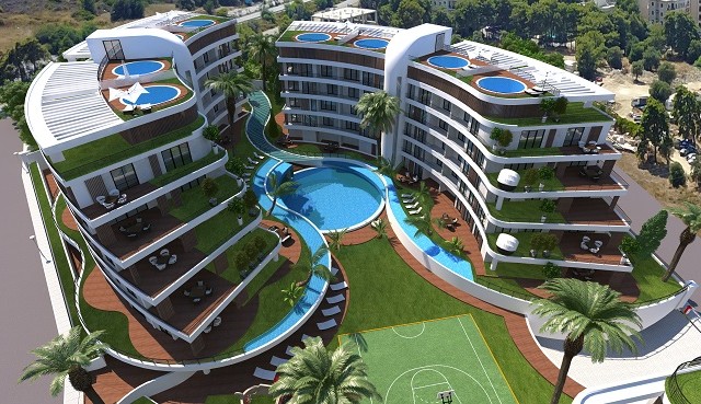 EURASIA CITY KYRENIA CENTRAL 2+1 APARTMENTS FOR SALE ** 