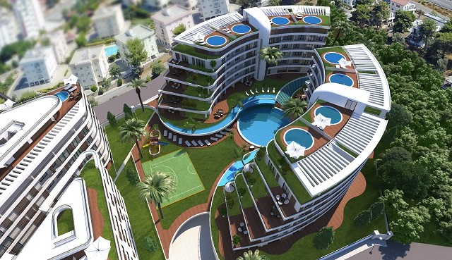 EURASIA CITY KYRENIA CENTRAL 2+1 APARTMENTS FOR SALE ** 