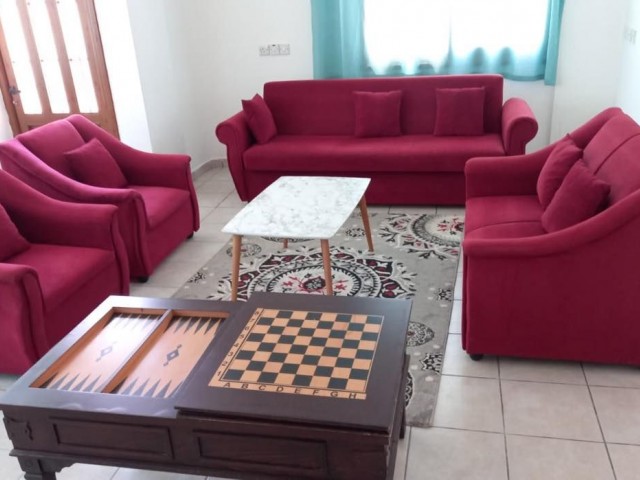 -Available after June 20th… -3+1 FULLY FUNDED Flat FOR RENT, 2 Minutes from School Buses and Markets in Gönyeli Region, detached style with a garden.