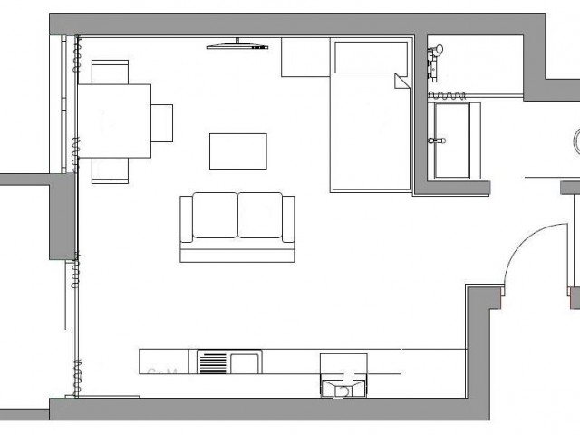 Uptown Park Residence Mağusa'nın merkezinde stüdyo daire