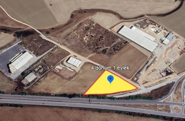 4 DONUM 1 EVLEK LAND WITH INDUSTRIAL COMMERCIAL PERMIT