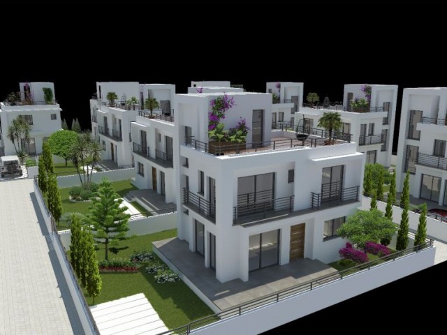 3-Bedroom duplex modern villas at the project stage in Kyrenia-Çatalköy / apartments are bought at an affordable price!!!!! for detailed information about <url>, please contact-05338334049. **  ** 