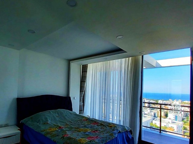 Luxury apartment with panoramic view 200 mk +120 mk balcony in a luxury residence in the center of Kyrenia. ** 