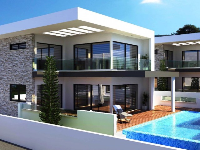 For sale 4 bedrooms modern Luxury villas in Zeytinlik -Kyrenia