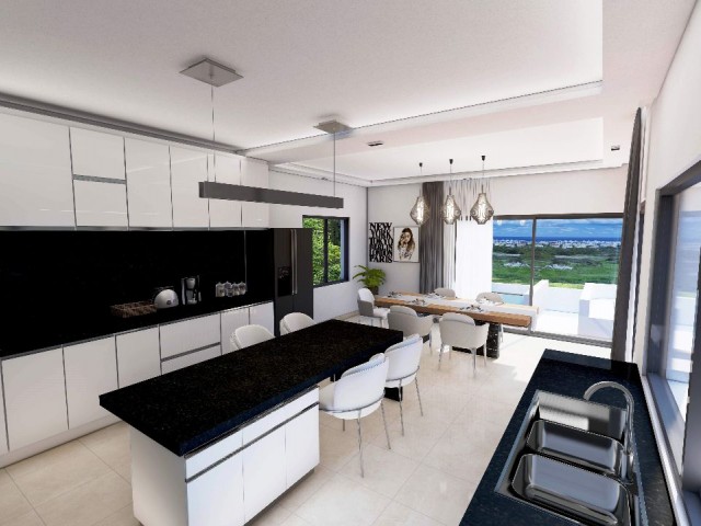 For sale 4 bedrooms modern Luxury villas in Zeytinlik -Kyrenia