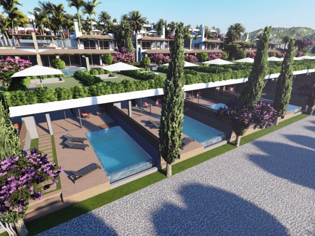 2+1 Penthouse mit privatem Pool am Meer in der Region Girne-Bahceli.