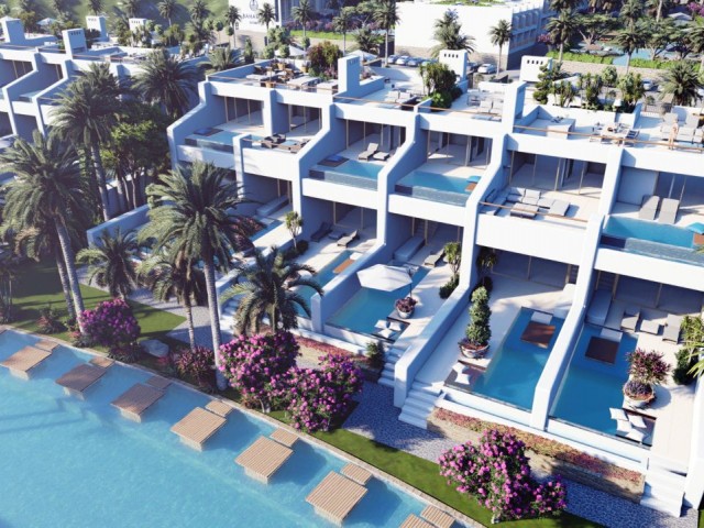 2+1 Penthouse mit privatem Pool am Meer in der Region Girne-Bahceli.