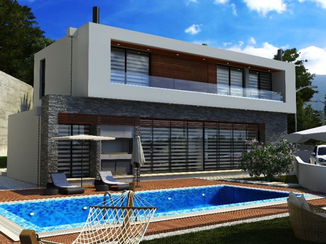 Moderne Design-Luxusvilla in Bellapais, dem beliebtesten Bezirk von Kyrenia