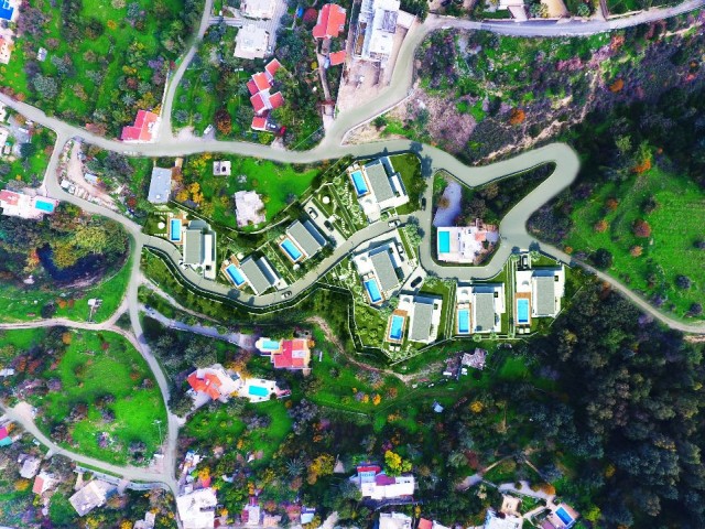 Girnenin en popular bölgesi Bellapais ta   modern tasarım lüks villa