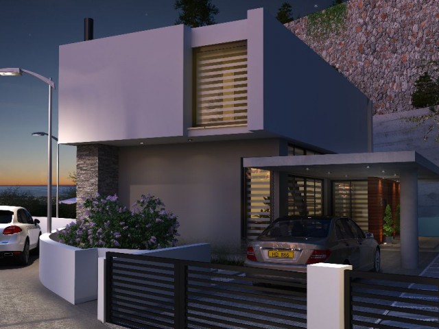 Moderne Design-Luxusvilla in Bellapais, dem beliebtesten Bezirk von Kyrenia