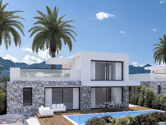 4+1 Luxusvilla in fußläufiger Entfernung zum Meer in der Region Kyrenia-Alagadi.