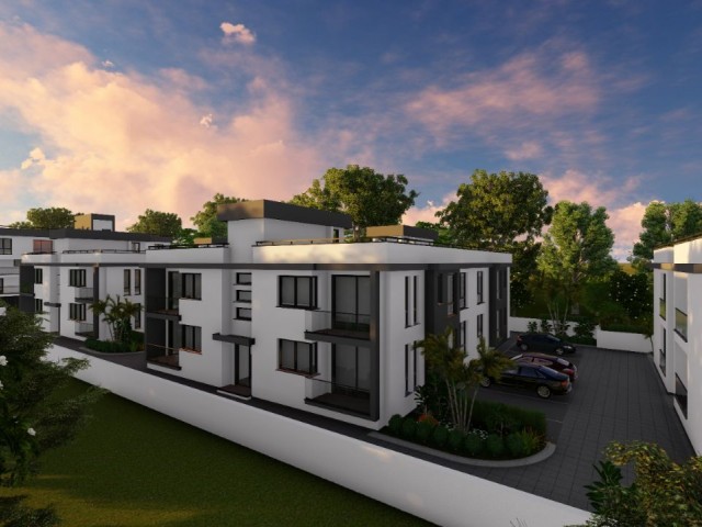 1 and 2 bedroom garden floor and terrace apartments, delivered in 2024 in Girne-Çatalkoy.