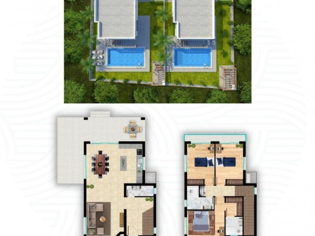 Schlüsselfertige Luxusvilla in Kyrenia-Alsancak in der Nähe der NBE-Schule bis August-2023.  Pool ist optional. !!!!