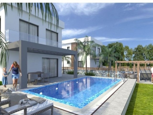 Schlüsselfertige Luxusvilla in Kyrenia-Alsancak in der Nähe der NBE-Schule bis August-2023.  Pool is