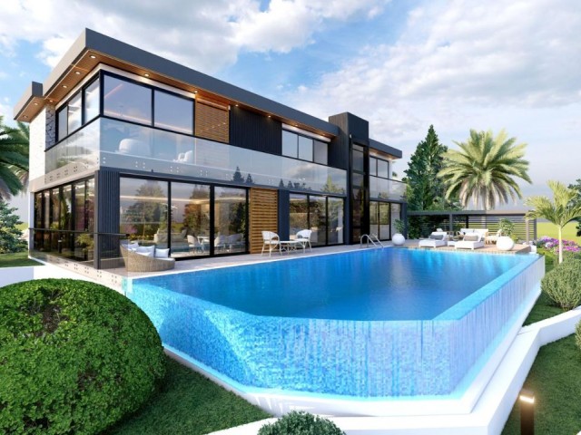 5+1 ultra luxury villa in Kyrenia-Edremit region. 