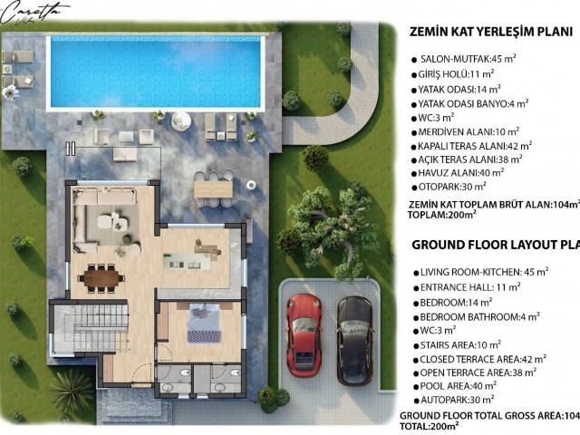 4+1 Luxusvilla mit unverbaubarem Blick in Gehweite zum Meer in Kyrenia-Alagadi Gebiet