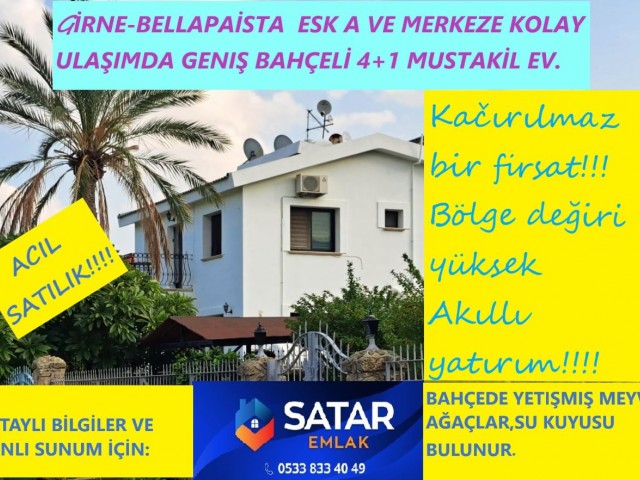 LOCATION!!!!!ESK in Kyrenia - Beautiful spacious Detached house with 4 bedrooms, private pool, 4 bat