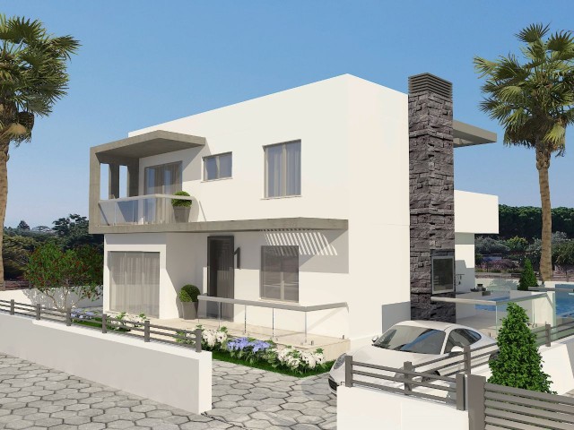 4+1 luxury villas under construction by the SAFE company in Kyrenia-Ozankoy, close to the hotel-main street-markets-restaurants.
