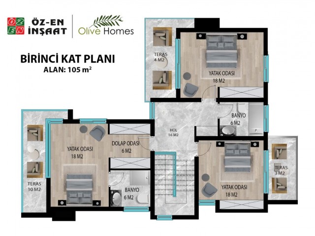 4+1 Luxusvillen im Bau von der Firma SAFE in Kyrenia-Ozanköy, in der Nähe des Hotels, der Hauptstraße, der Märkte und der Restaurants.