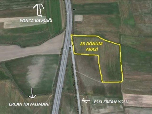 HIGHWAY ZERO ON THE WAY TO ERCAN AIRPORT, 23 DONUM LAND FOR SALE FROM THE OWNER (FASIL96) ** 
