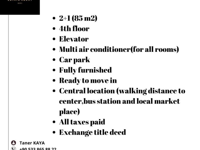 MÜKEMMEL KONUMU TÜM VERGİLERİ ÖDENMİŞ  2+1 SATILIK DAİRE (TEK YETKİLİ)