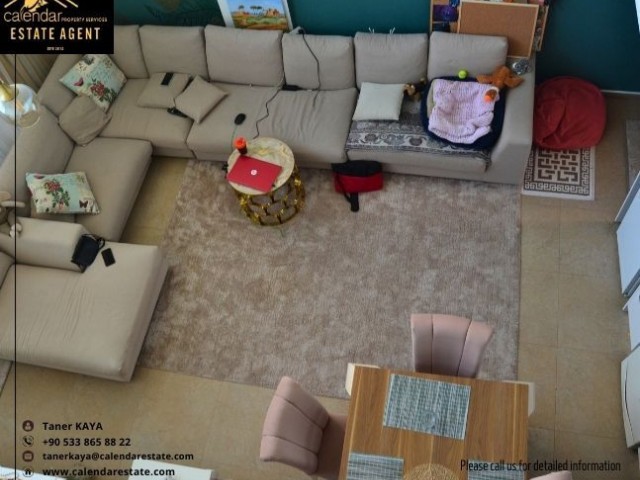 2+1 loft apartment with sea view for sale in Girne Karaoğlanoğlu, 50 meters from the sea and the public beach