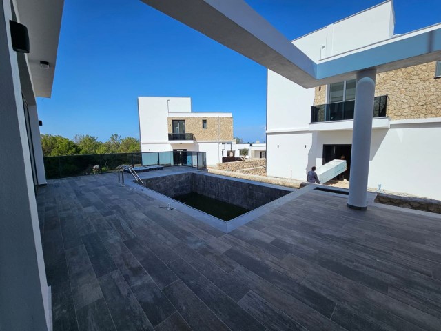 Modern 3+1 230m2 villas with pool for sale in Kyrenia Esentepe region