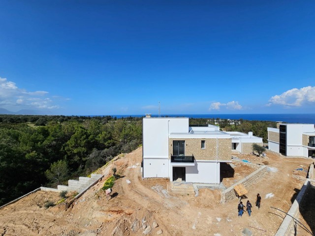 Modern 3+1 230m2 villas with pool for sale in Kyrenia Esentepe region