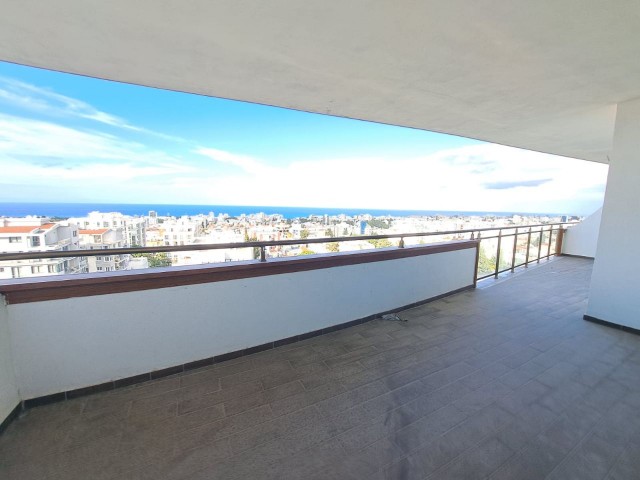 Fully furnished 3+1 penthouse flat for rent in a secure complex with pool in the center of Kyrenia