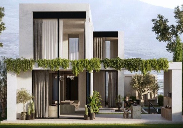 Denize 400 mt uzaklıkta satılık 4+1 280m2 modern villa  (48 ay şirkete borçlanma imkanı )  