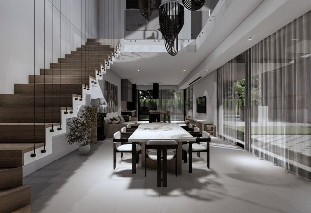 Denize 400 mt uzaklıkta satılık 4+1 280m2 modern villa  (48 ay şirkete borçlanma imkanı )  