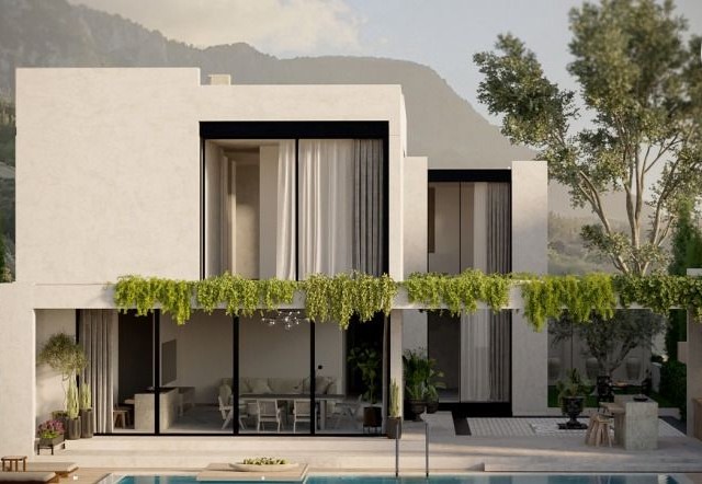 Denize 400 mt uzaklıkta satılık 4+1 325m2 modern villa (48 ay şirkete borçlanma imkanı )