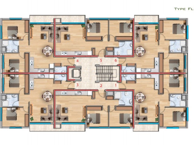 Luxurious 2+1 flats for sale in Iskele Longbeach with 36 months 0 interest rate at the project stage ** 